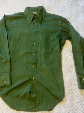 Arrow Men's Forest Green Long-Sleeve Button Shirt